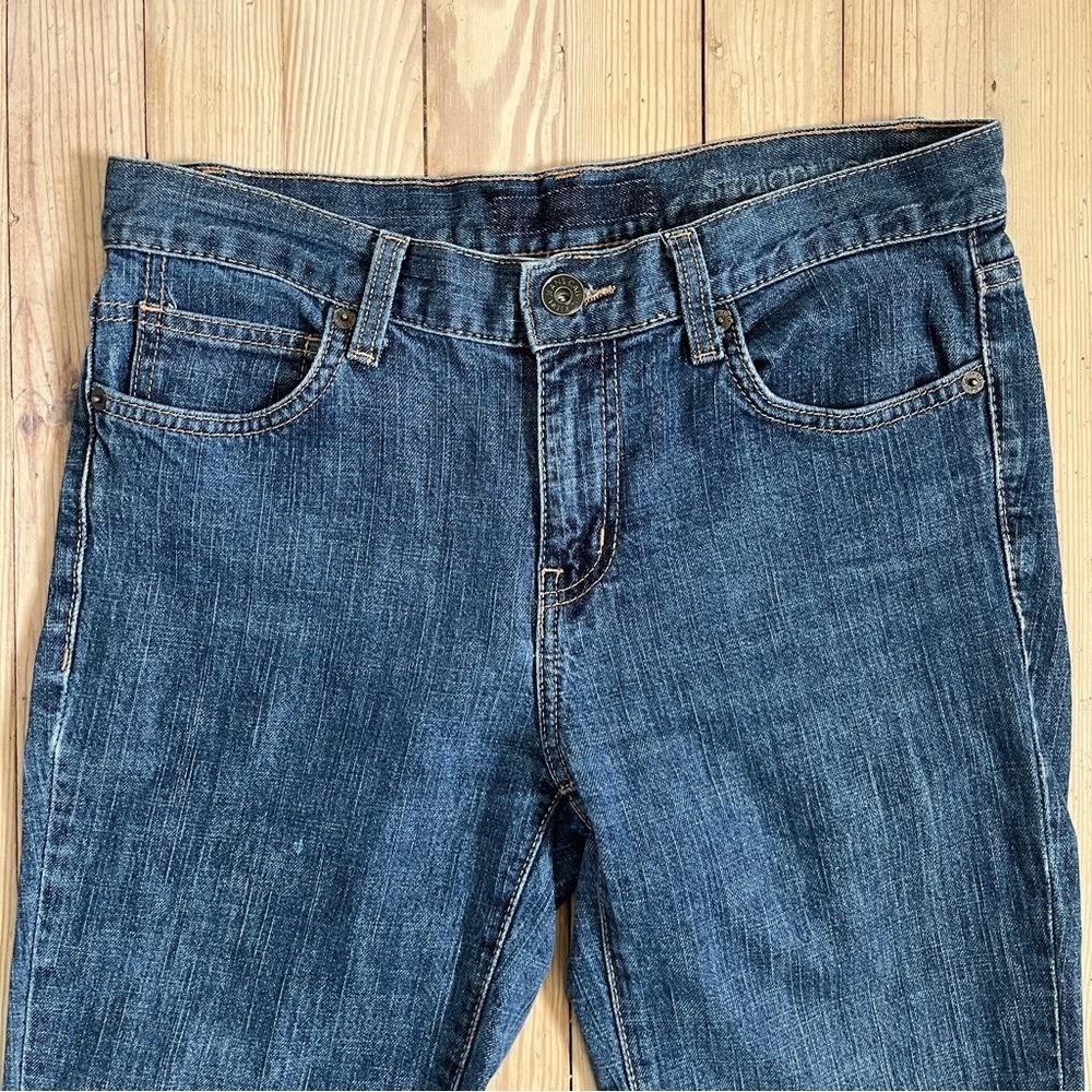 Vintage Calvin Klein Jeans dark blue wash straight leg jeans stretchy material - Picture 4 of 12